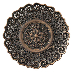 Posavasos retro de metal calado con diseño de loto, tapete redondo de cobre para té, aislante del calor, para ceremonia del té, uso doméstico, duradero - Product Image 5