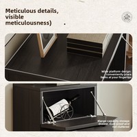 Commode de rangement en pierre de style médiéval rétro, table de chevet multifonctionnelle moderne et minimaliste pour salon