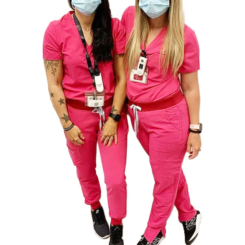 アマゾンのトップセラーのスクラブ医療看護病院のユニフォーム不浸透性スクラブ服ユニフォームmedic de hombrナーススクラブセット