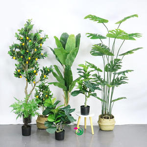 Planta Artificial Grande de Estilo Nórdico en Maceta Verde, Decoración de Camelia Azul <span class=keywords><strong>Nandina</strong></span>, Ecológica, de Alta Calidad y Larga Duración - Product Image 1