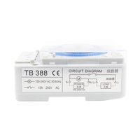 Minuteur mécanique manuel TB388 220 V, relais de minuterie 24 heures sur rail DIN, 16 A max.