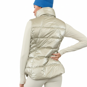 Chaleco ligero con cremallera para mujer, chaleco impermeable cálido sin mangas con calefacción para Otoño Invierno, ropa exterior transpirable a prueba de viento - Product Image 1