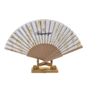พัดกระดาษไม้พับได้สไตล์วินเทจสีสันสดใสสำหรับผู้หญิง ทำเองได้ - Product Image 2