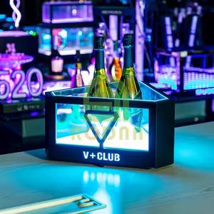 Décoration de bar moderne et élégante Ambiance de luxe Discothèque/Bar Party Champagne Cooler LED Ice Bucket - Product Image 6