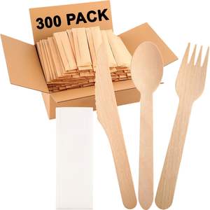 Juego de Cubiertos de Bambú Biodegradables de 170 mm, Cubiertos Desechables de Bambú, Vajilla Biodegradable para Fiestas y Campamentos - Product Image 1