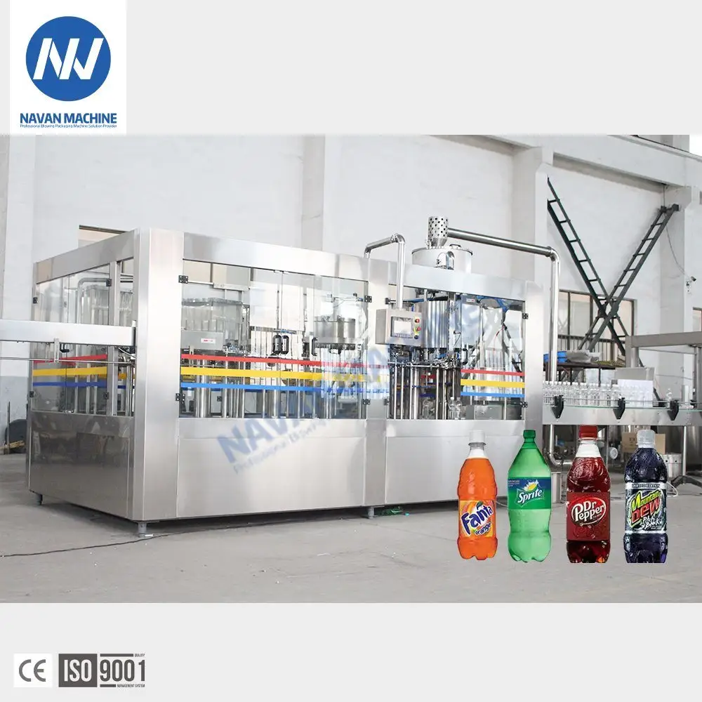 Máquina de llenado automático de refrescos, línea de embotellado de agua de Soda