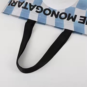 Custom Eco-Friendly Tote Bag Reusable Nylon Fabric with Logo Laminated PP Woven Shopping Bag Customized Color - Product Image 3