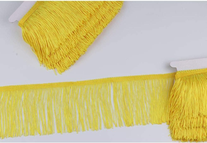 6,5 yardas 4 pulgadas algodón poliéster encaje borla recorte para escenario ropa lámpara cortina decoración-DIY vestido Latino escenario - Product Image 5