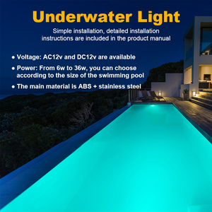 Fenlin PLP001 Lumière LED RGB sous-marine IP68 étanche 300 mm de diamètre 12V murale pour piscines enterrées/<span class=keywords><strong>hors</strong></span> <span class=keywords><strong>sol</strong></span> - Product Image 3