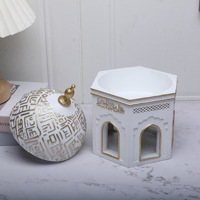 Statue en résine de la Kaaba, mosquée islamique, décoration de table de bureau, cadeaux, artisanat du Moyen-Orient, décoration intérieure pour le salon