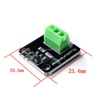 Modul sensor suhu DS18B20 sepenuhnya tahan air, probe termometer digital + modul dengan kabel