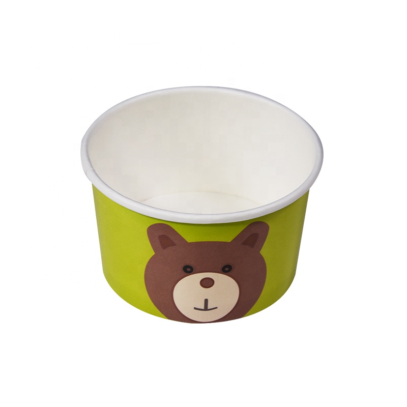 16oz Disposable Thickened Paper Ice Cream Cups For Beverage