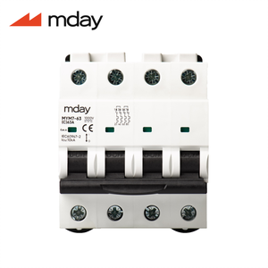 Interruttore Automatico DC (MCB) Mday MYM7-63 per Uso Solare, Materiale Rame, 500V/1000V 50/60Hz, Capacità di Interruzione 10kA, Montaggio su Guida DIN, 3P B/C/D - Product Image 1