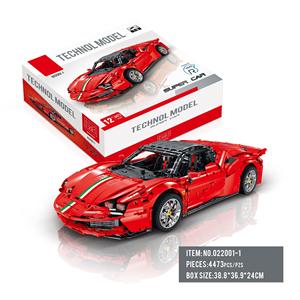 טכני 1:14 מהירות סופר המכונית חוסם מכונית חינוכית מודל ילדים צעצועים בניית לבנים מכונית חינוכית - Product Image 2