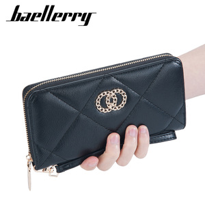 กระเป๋าสตางค์ใบยาวสำหรับผู้หญิงแบรนด์ Baellerry ทำจากหนัง PU ความจุเยอะ พร้อมสายคล้องตกแต่ง สีแดง - Product Image 5