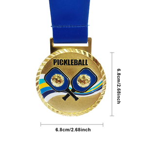 <span class=keywords><strong>2025</strong></span> thiết kế mới huy chương vàng cho pickleball vui vẻ chạy Marathon thể thao cá nhân UV in bóng chuyền cầu lông bóng đá Huy Chương - Product Image 1