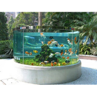 Werkseitig angepasstes zylindrisches Acryl-Aquarium für den Außenbereich, Super Professional Marine Large Plexiglas-Aquarium