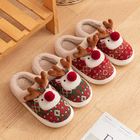 Chaussons d'hiver personnalisés pour femmes avec logo, chaussures d'intérieur chaudes pour l'été, sandales de Noël en stock