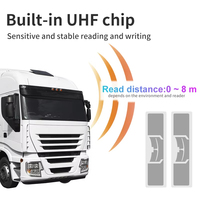 Etiqueta RFID Pasiva UHF para Parabrisas, Etiqueta RFID de Largo Alcance para Vehículos, Rango de Lectura de 8 Metros para Control de Acceso a Vehículos