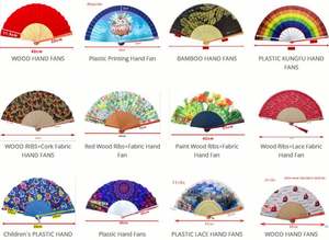 Éventails pliants en bambou peints personnalisés de haute qualité, artisanat unique en bois et tissu sur mesure - Product Image 4
