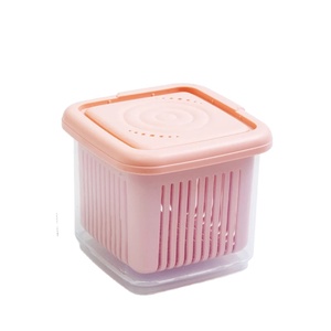 Double-layer Refrigerator <b>Storage</b> <b>Box</b> Ginger Scallion Onion Containers Sealed Fruits Vegetables Drain Crisper Kitchen Supplies - Product Image 1