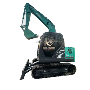 Mini pelleteuse Kobelco Sk75 de 7 tonnes d'occasion du Japon en bon état directement en usine avec moteur, boîte de vitesses et moteur-modèle 2018 - Product Image 1