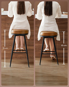 <span class=keywords><strong>VASAGLE</strong></span> Chaises <span class=keywords><strong>de</strong></span> <span class=keywords><strong>bar</strong></span> pivotantes modernes <span class=keywords><strong>de</strong></span> luxe personnalisées <span class=keywords><strong>Tabourets</strong></span> <span class=keywords><strong>de</strong></span> <span class=keywords><strong>bar</strong></span> en cuir rembourrés à montage facile - Product Image 6