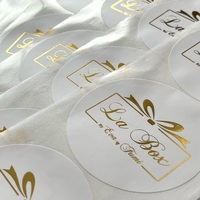 Étiquette en feuille d'or en rouleau auto-adhésif de logo personnalisé marquage à chaud emballage cadeau étanche étiquette autocollante de remerciement pour petite entreprise