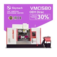 Centre d'usinage vertical CNC 3 axes VMC1580 avec système de commande FANUC et broche taïwanaise