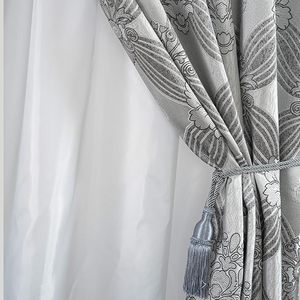 Rideaux en voile brodés de luxe européens modernes à motif floral <span class=keywords><strong>pour</strong></span> salon, chambre à coucher, <span class=keywords><strong>couloir</strong></span>, salle à manger, cuisine - Product Image 4