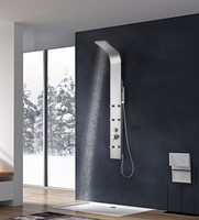 Colonne de douche en acier inoxydable brossé, robinet de bain led 304 colonne de douche de salle de bains panneau de douche mural fabricant ES005