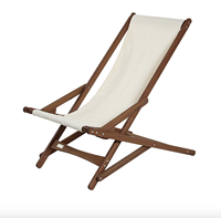 Chaise de plage pliable en bois massif, chaise inclinable réglable pour l'extérieur, chaise de camping portable pour la sieste, idéale pour le salon, l'hôtel, la salle à manger, la salle de sport