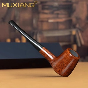 Muxiang Straight Tobacco Pipe Briar Wood Handmade Smoking Pipe For Men Collectible Gift - Product Image 2