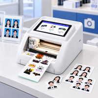 Mesin Printer dan Pemotong Foto Purcell CP10 300 DPI Thermal Sublimation untuk Foto ID, Paspor, dan Stiker Kustom