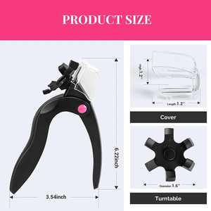 Ciseaux de manucure professionnels pour ongles en acrylique, coupe-ongles en U triple coupe avec cadran, outils de coupe pour faux ongles - Product Image 5