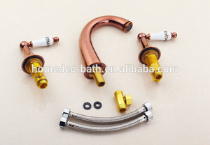 Poli Généralisée 3 Trous Robinet de Lavabo 2 Poignées En Céramique Bassin Évier Mélangeur Robinet robinet Pour Salle De Bain - Product Image 4