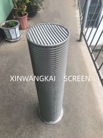 Filtre cylindrique en treillis métallique à fils coniques pour eaux usées, panier filtrant conique
