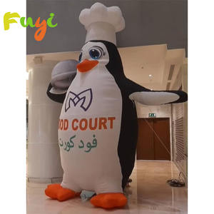 Danse aérienne personnalisée pour boutique affichage Restaurant dessin animé pingouin avec lunettes mascotte gonflable dessin animé Animal - Product Image 1