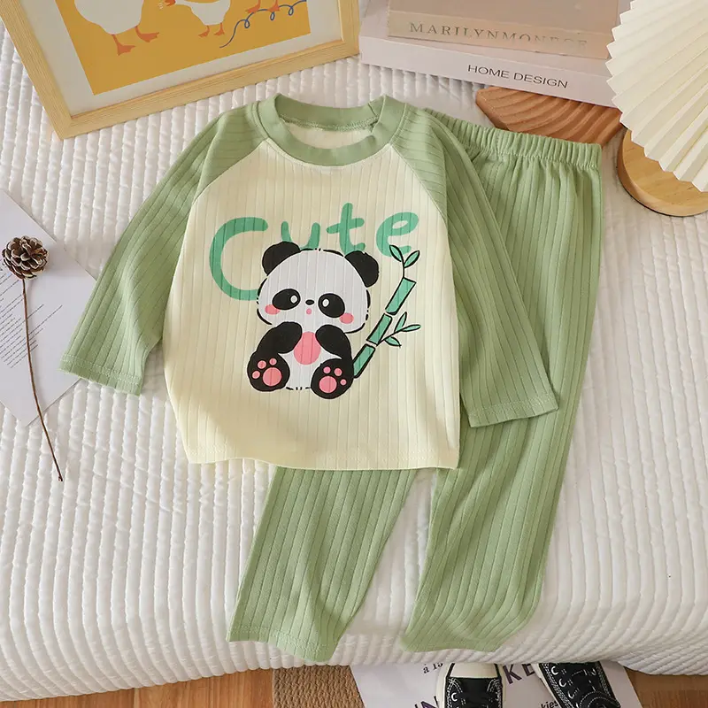 6m-6 Năm Phim Hoạt Hình In Toddler Trẻ Em Pajama Set Toddler Cô Gái Pajama Set Cotton Thương Hiệu Hàng Đầu Bé Cậu Bé Quần Áo