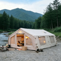 Tente gonflable facile à installer, abri en tissu Oxford durable pour le camping en plein air, les vacances à la plage, les activités de loisirs en famille