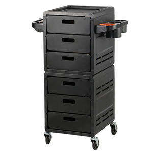 Carrito de Peluquería con Cuatro Ruedas, Moderno, Color Negro, para Salón de Belleza, en Oferta - Product Image 1