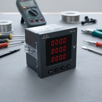 EASTSONG ES96-U3 Voltímetro Digital Trifásico de CA con LED Rojo 100V 220V 380V 1000V Medidor de Panel RS485 Modbus RTU IP65 Clase 0.5