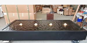 <span class=keywords><strong>Fontaine</strong></span> d'<span class=keywords><strong>eau</strong></span> extérieure moderne en métal avec écran LED et installation facile, construction en acier Corten pour jardin Art <span class=keywords><strong>Déco</strong></span> - Product Image 3