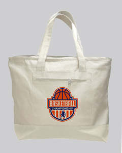 Popular Heavy Canvas Zippered Shopping Tote Bags