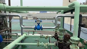 Débitmètre à impulsions liquides 4-20 mA 50 Hz, débitmètre électromagnétique DN150, débitmètre magnétique pour l'eau, acier inoxydable - Product Image 5