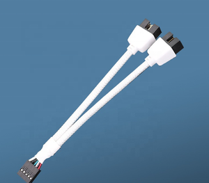 Dupont 9Pin 2.54mm Male to Female 1 to 2 Y <b>Splitter</b> Cable <b>USB</b> Dupont Connector Motherboard Data Cable A-2639 - Product Image 2