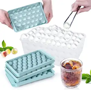 Oem/Odm Cubos De Hielo Moldes Para Hielo Herbruikbare Ronde Bol Kristalhelder Macallan Ijsbal Maker Mal Ijsblokjesbakje Maker