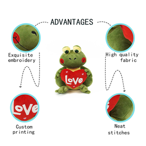 Siêu mềm tùy chỉnh ếch đồ chơi sang trọng Sản phẩm mới Quà Tặng trẻ em với PP bông Điền và lưới lót - Product Image 4