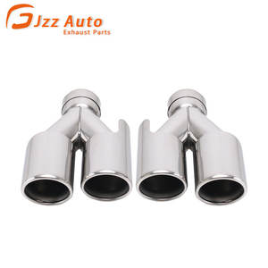 Terminale di <span class=keywords><strong>Scarico</strong></span> <span class=keywords><strong>Doppio</strong></span> in Acciaio Inox per Camion, Diametro Universale 63mm, Ingresso 76mm, Lunghezza 245mm - Product Image 3