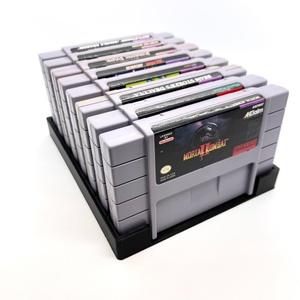 Multifunctional Handmade Acrylic Black Super Famicom 8-Cartridge Customizable Storage & Display Tray Video Game Case - Product Image 1